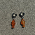 jelly orange fish earrings