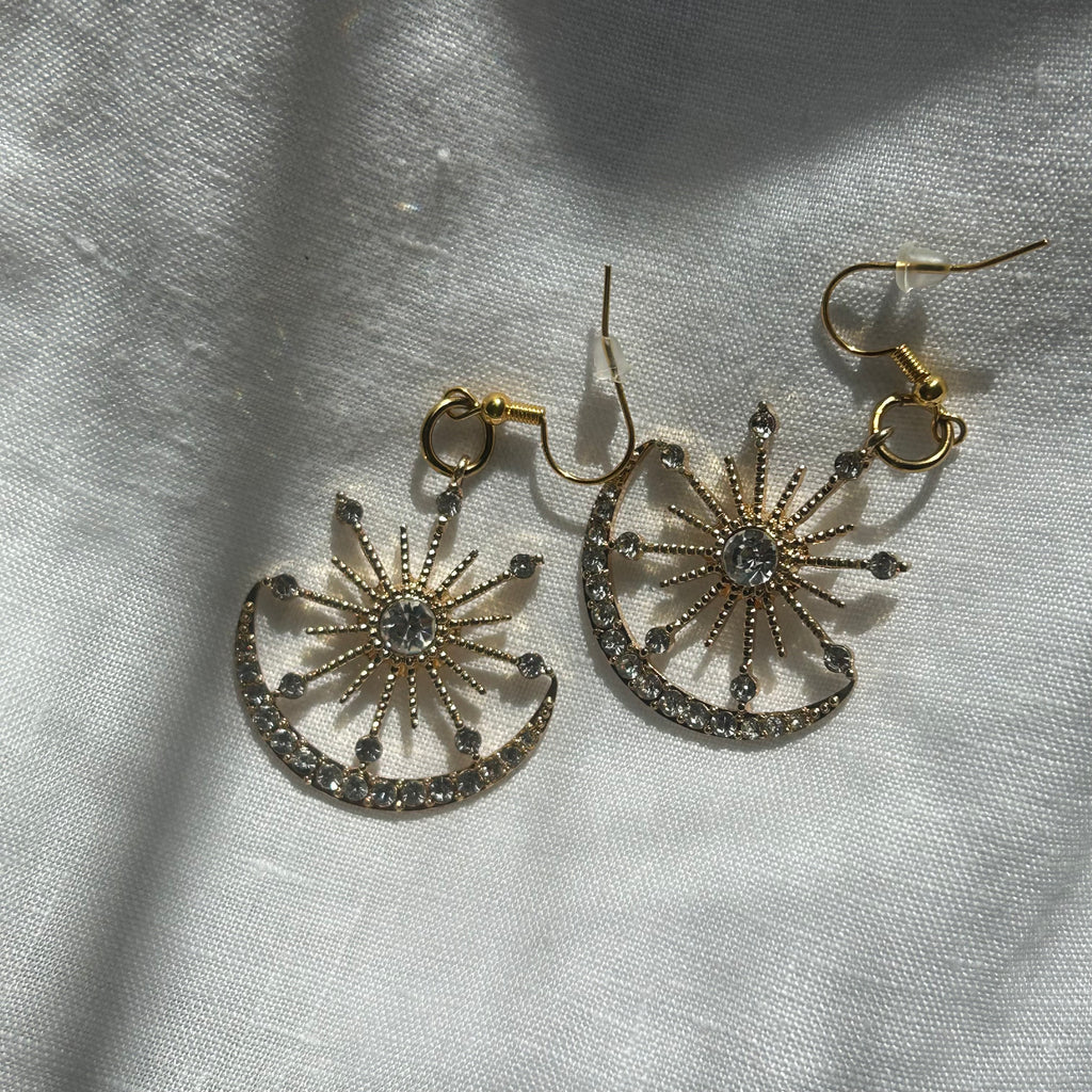 Celestial moon & star earrings