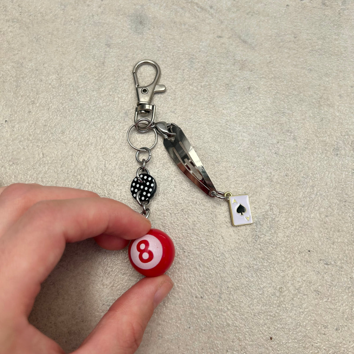Red 8-ball keyring