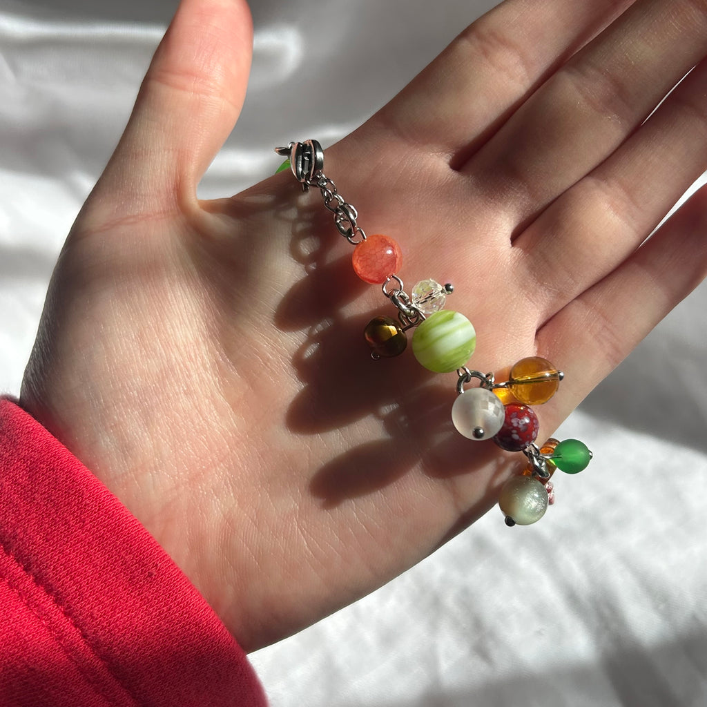 Glass autumnal cluster bracelet 1