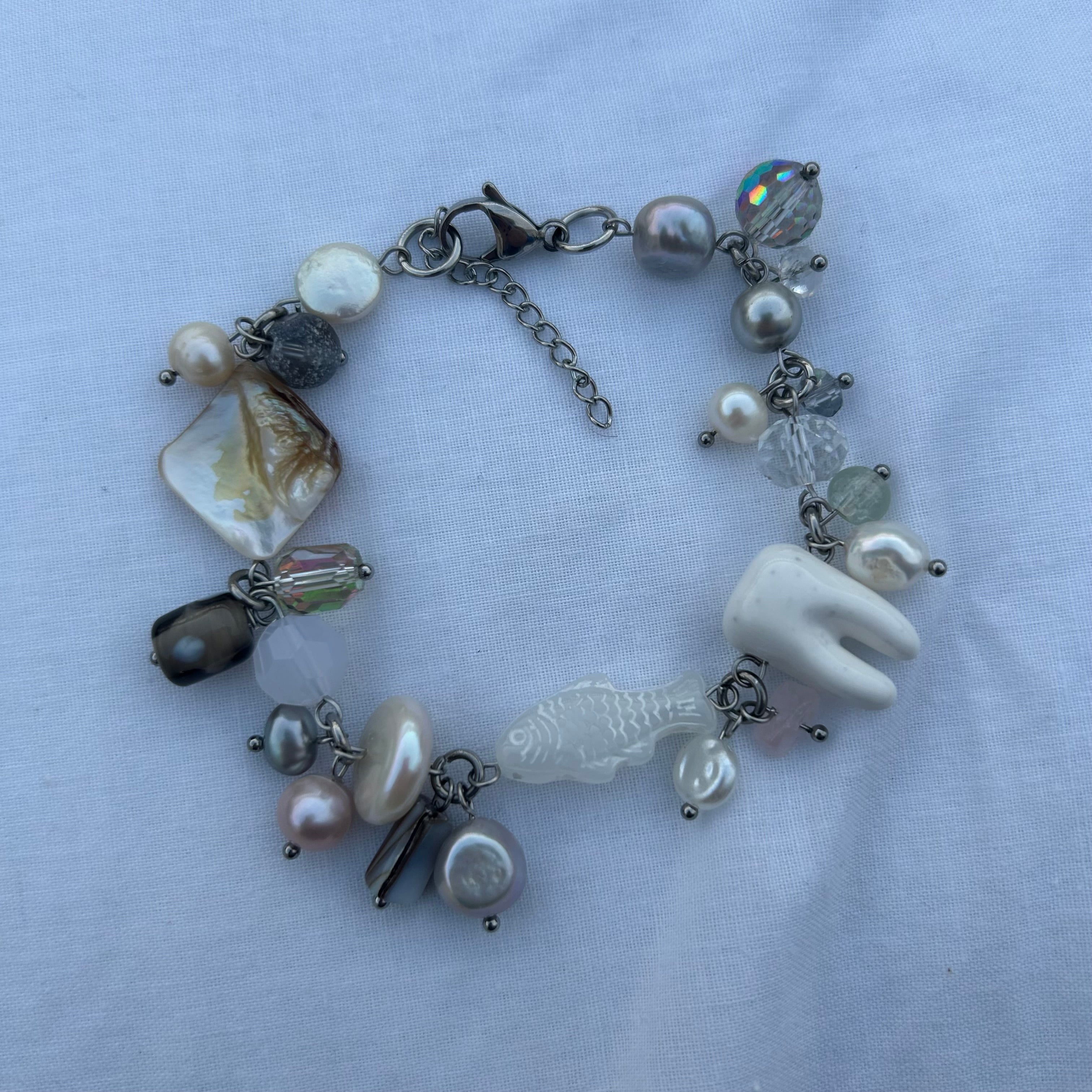 White cod fish bracelet