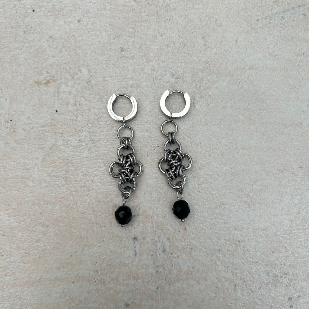 Stainless steel chainmail cross Huggies