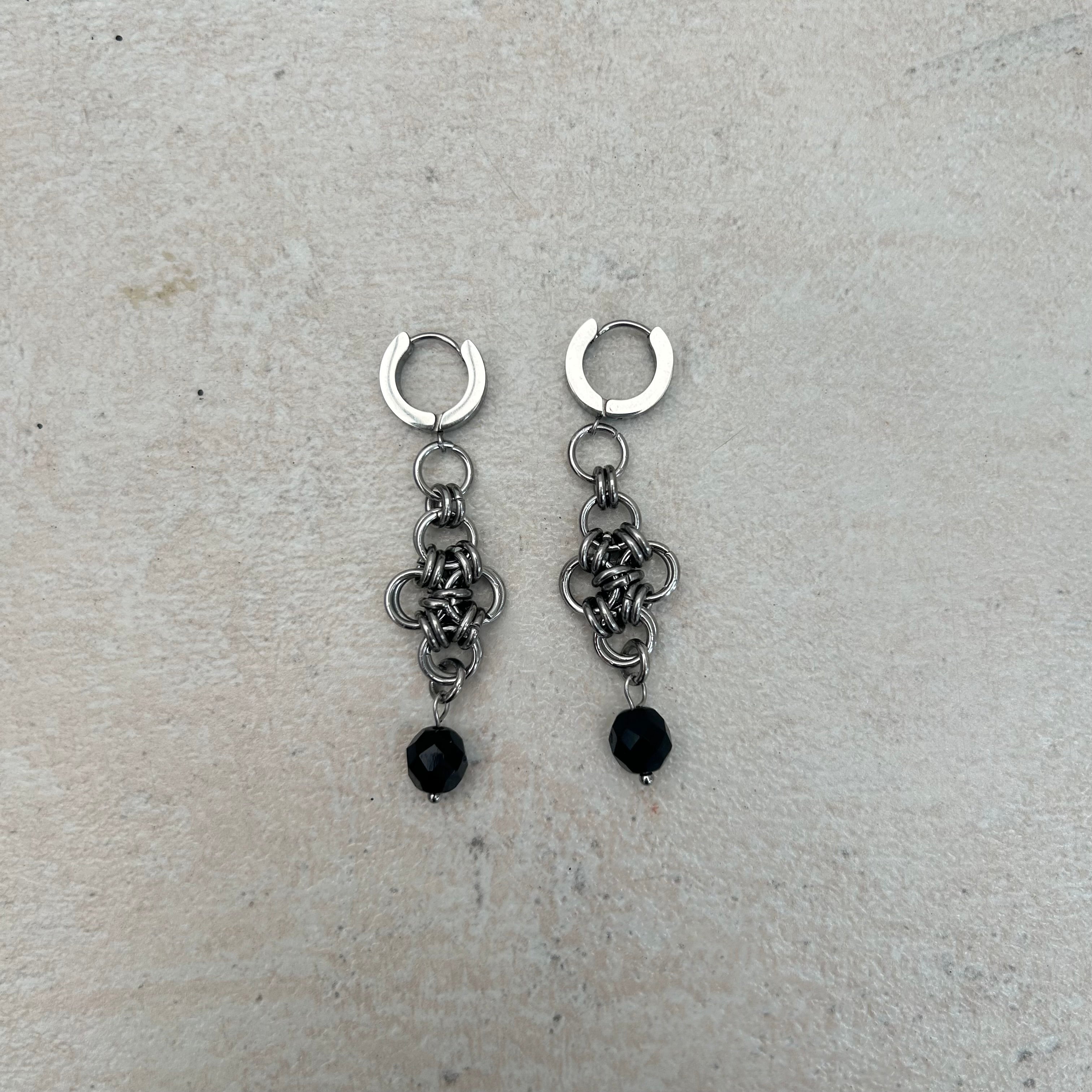 Stainless steel chainmail cross Huggies