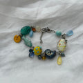 Glass lampwork fish bracelet