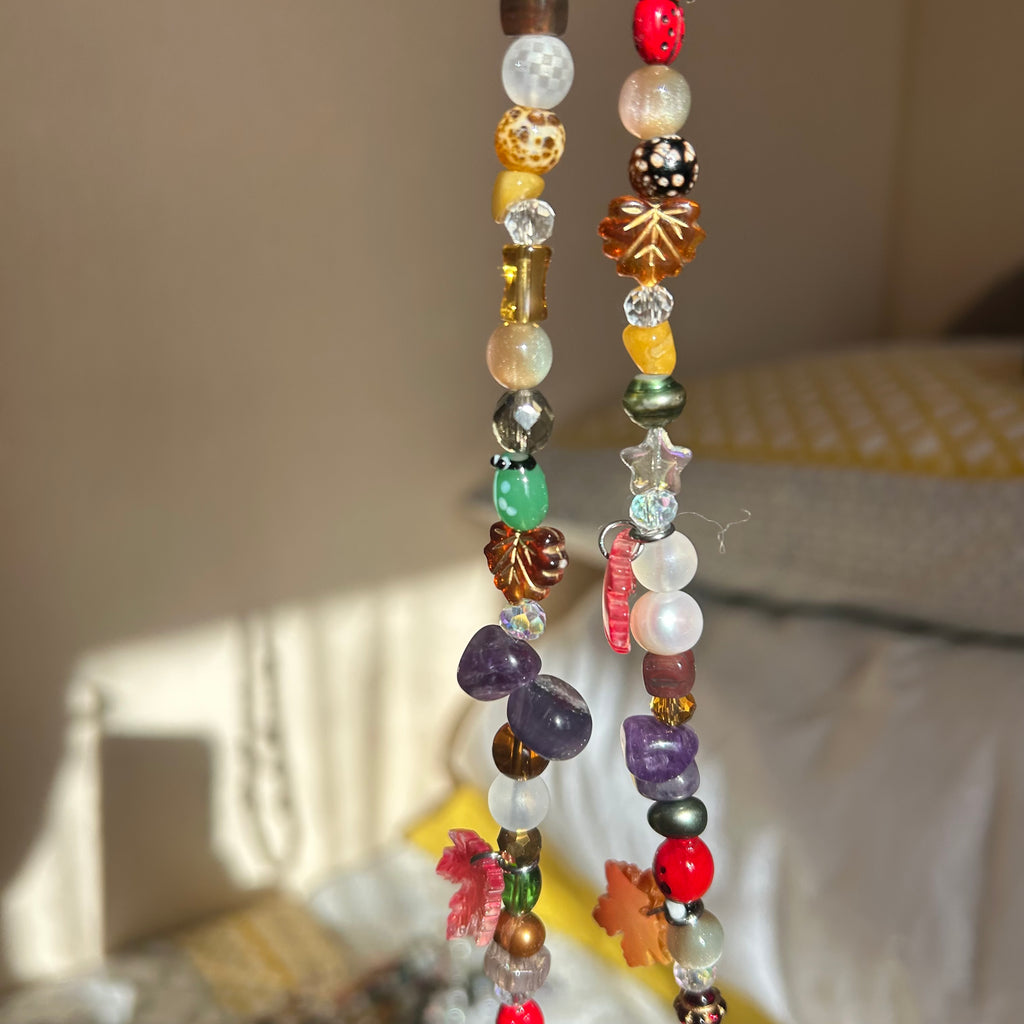 Fawn deer beaded necklace