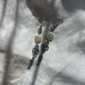 Chainmail freshwater pearl fish charm earrings