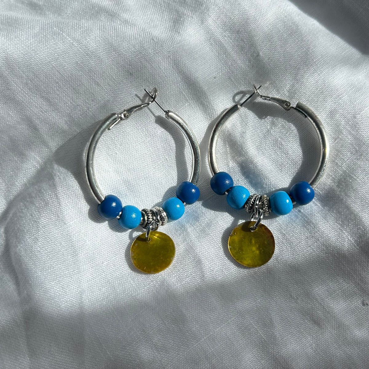 Upcycled beaded earrings