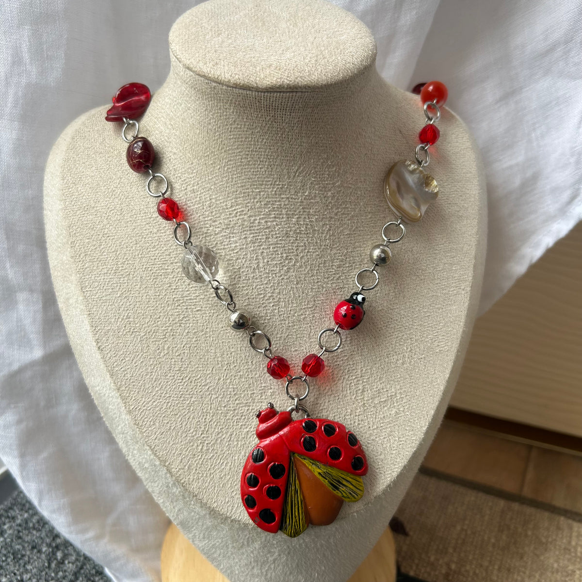 Ladybug long necklace