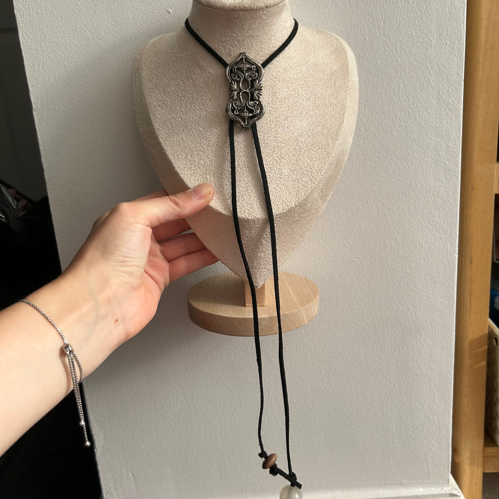 Ems' bolo tie beaded necklace