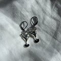 Martini cocktail glass earrings