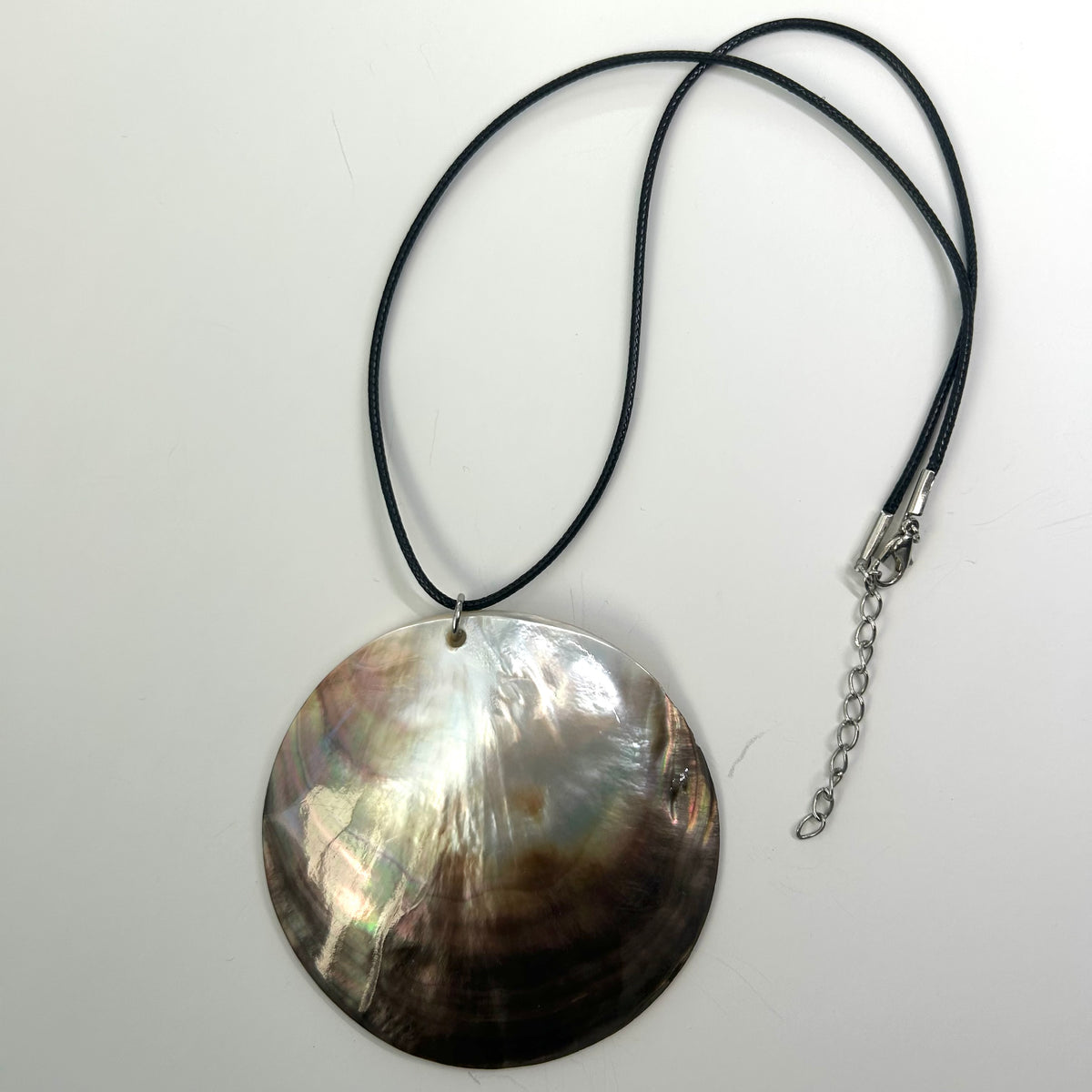 Moon abalone pendant necklace