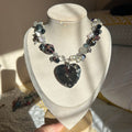Glass lampwork cluster necklace
