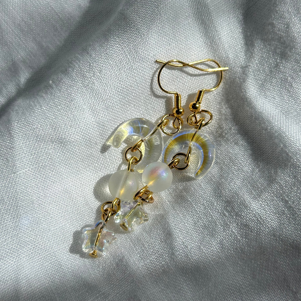 Moon and star earrings