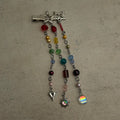 Multicoloured beaded cluster charm hair clip
