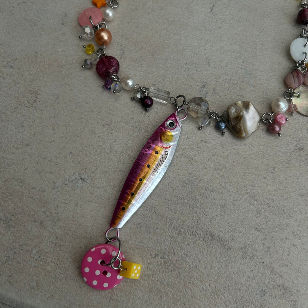 Cluster fish necklace