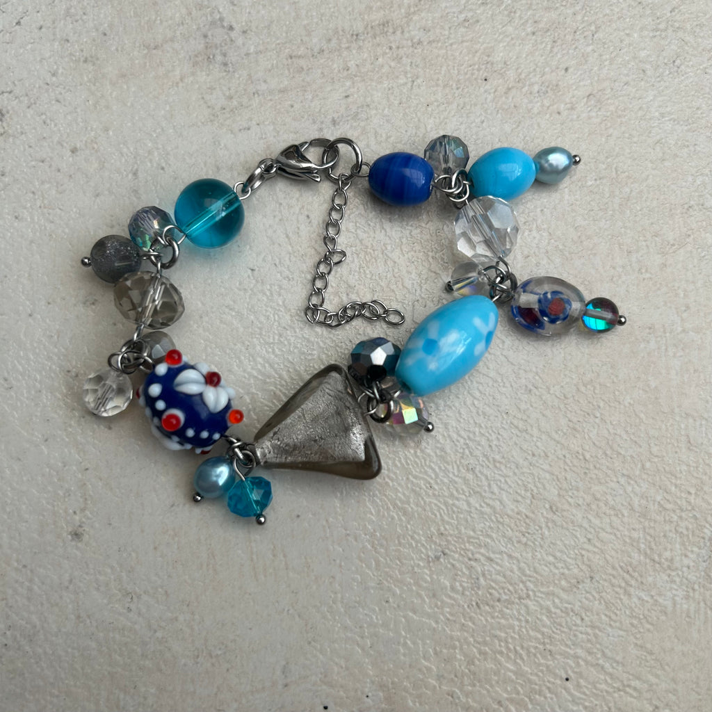 blue cluster bracelet