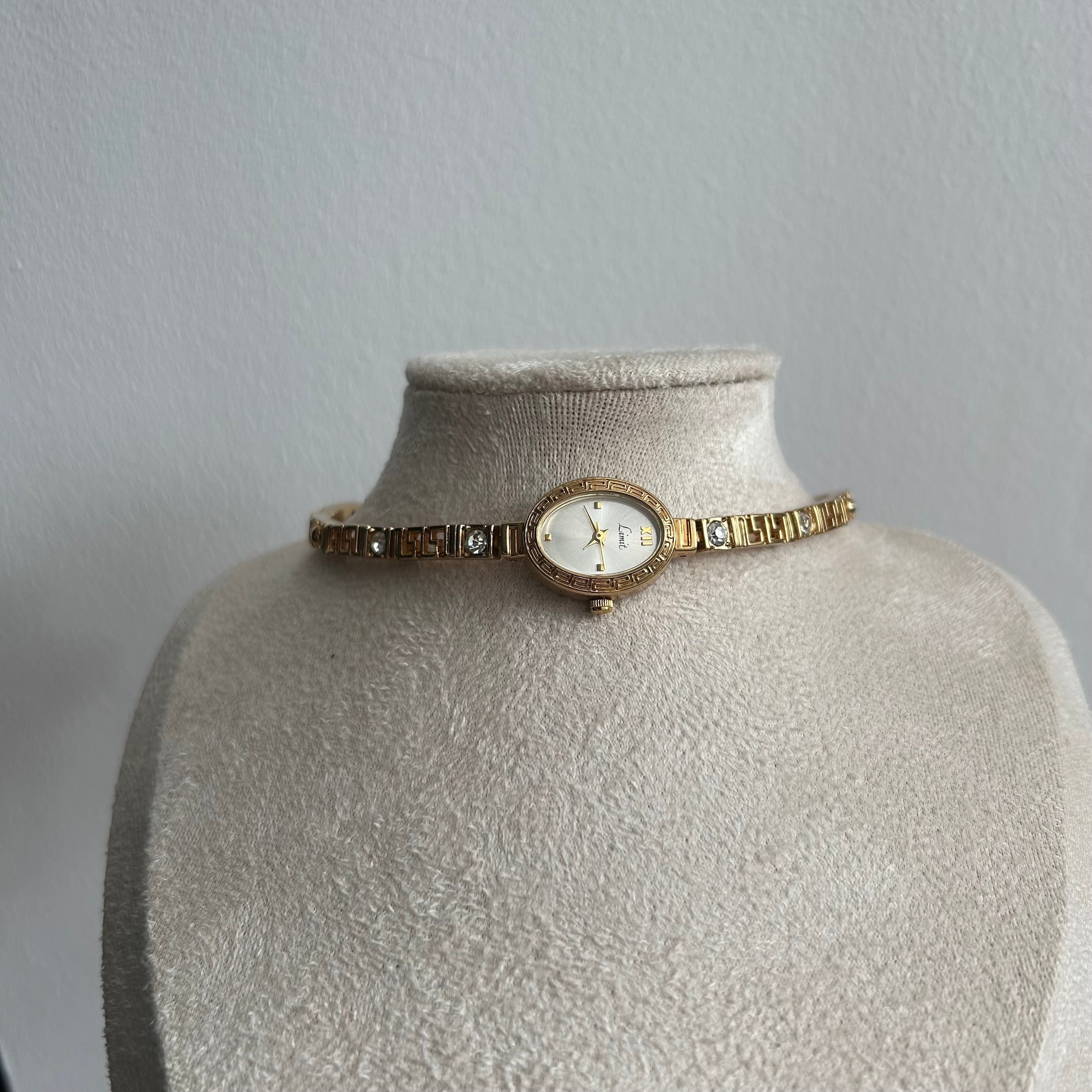 Limit upcycled watch choker necklace