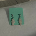 pink salmon stud earrings
