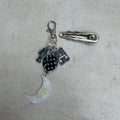 Multi-use moon polka dot keyring