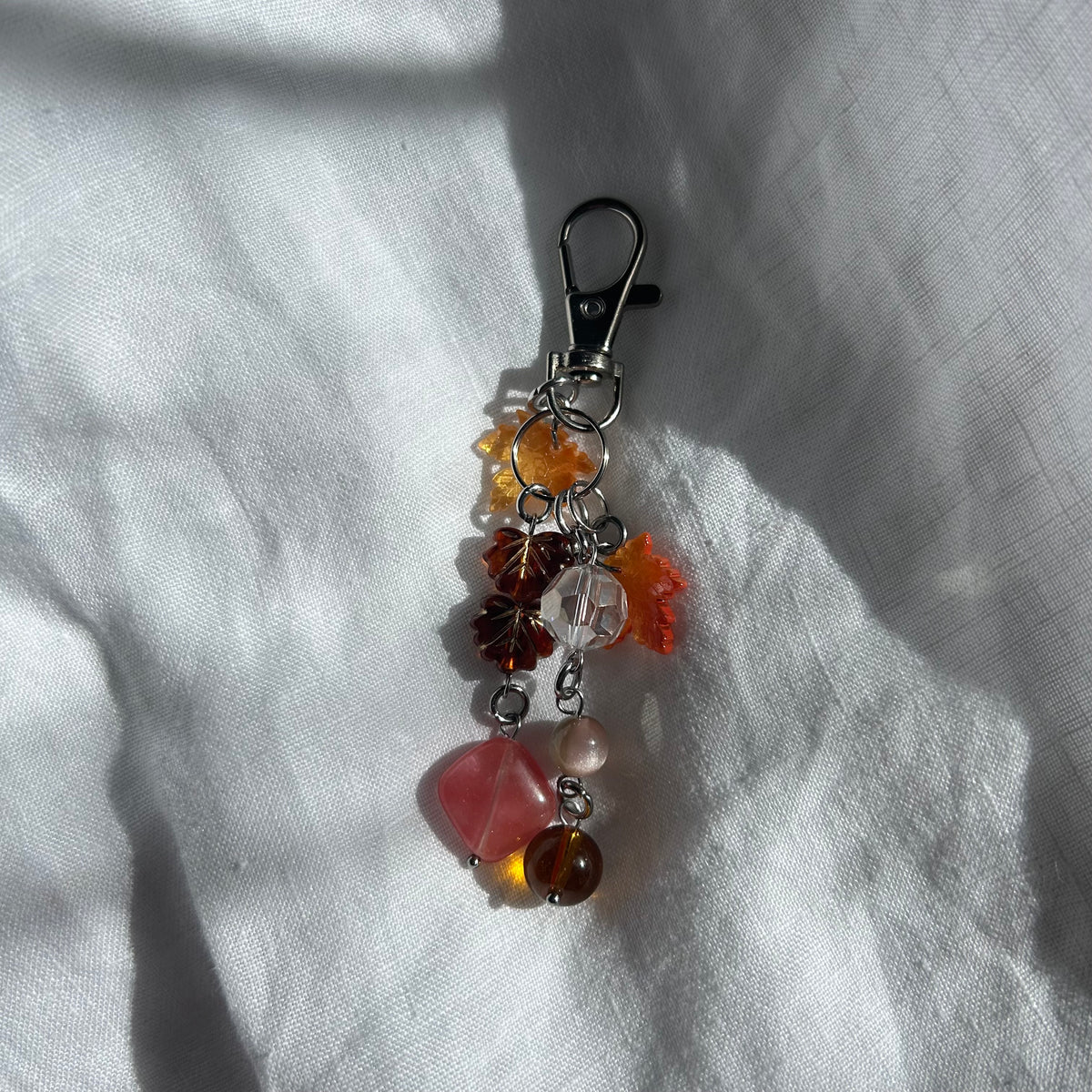 Leaf autumnal keyring
