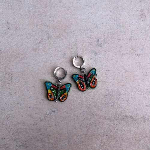 Butterfly ceramic painted Huggies