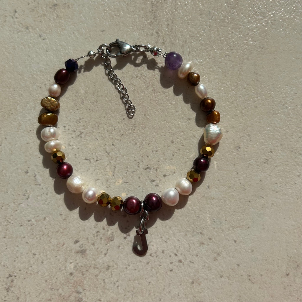 J initial custom bracelet