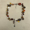 Brown fish cluster necklace