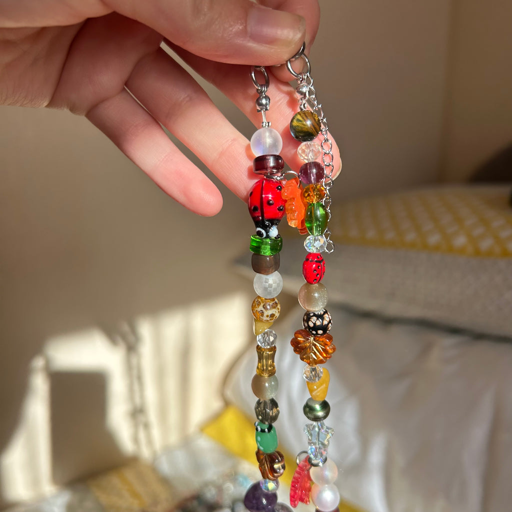 Fawn deer beaded necklace