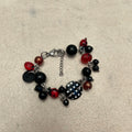 polka dot black and red bracelet