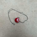 Red 8-ball pendant necklace
