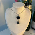 Polka dot button necklace