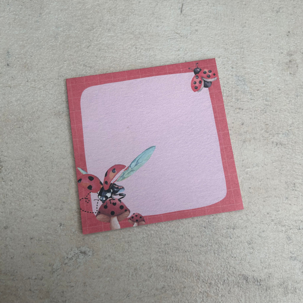 Ladybug print small sticky note