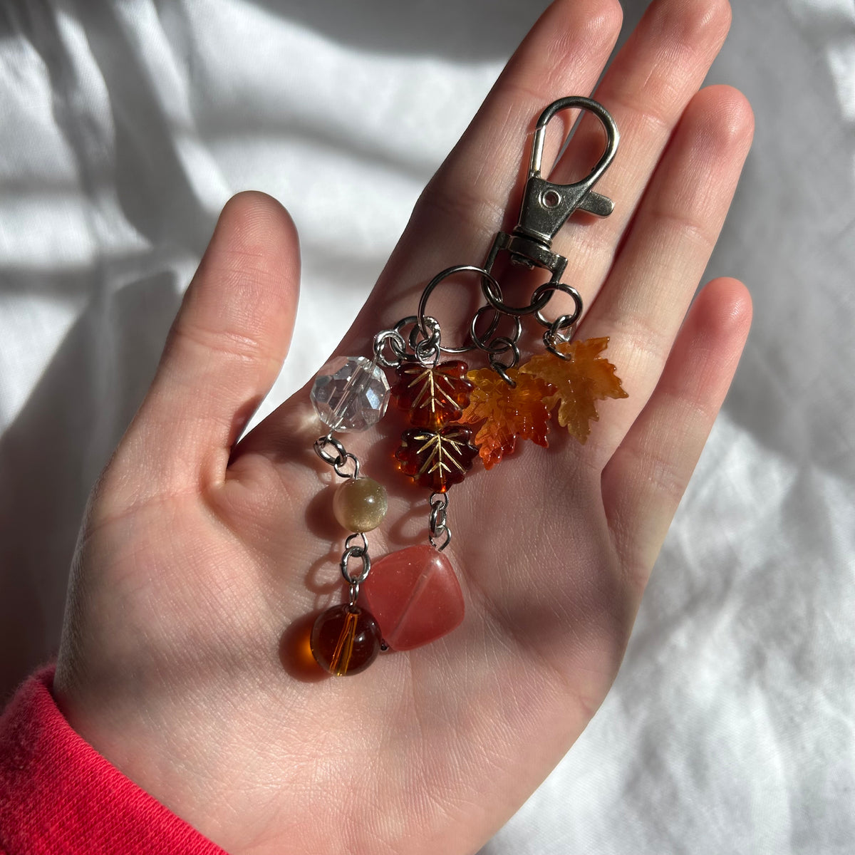 Leaf autumnal keyring