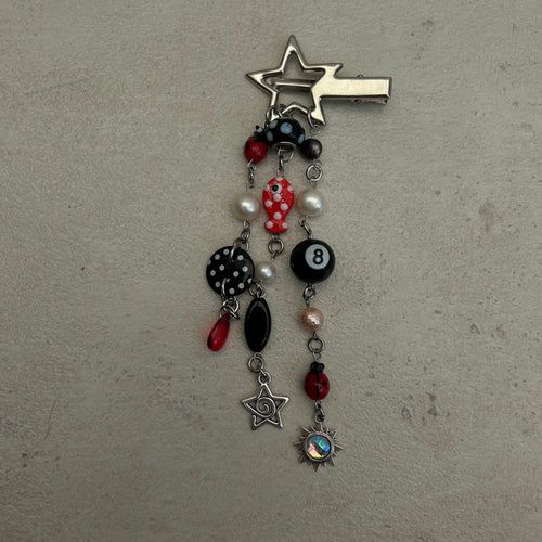 8 ball polka dot clip