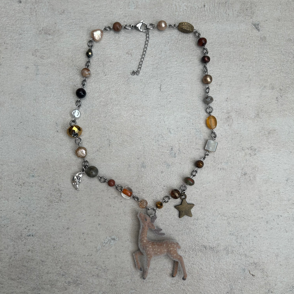 PREORDER: Baby fawn beaded necklace