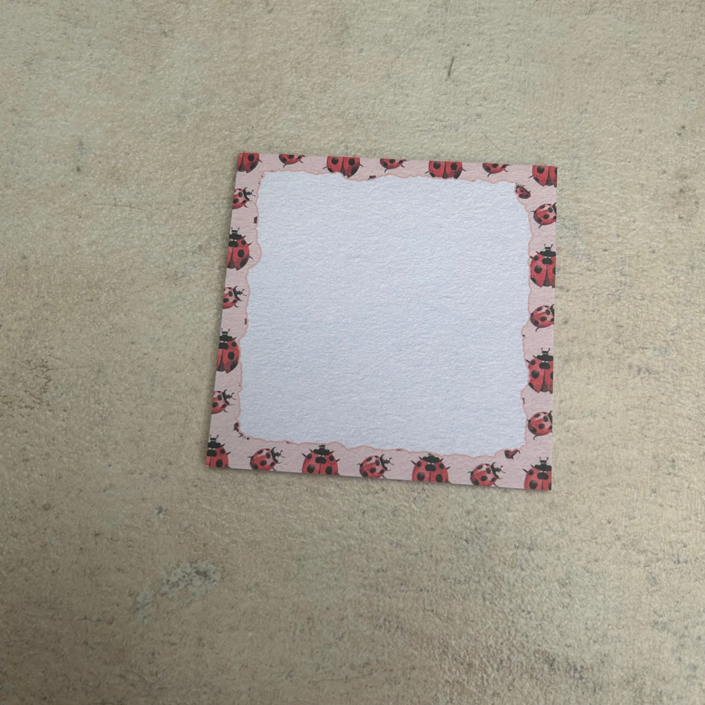 Ladybug print small sticky note