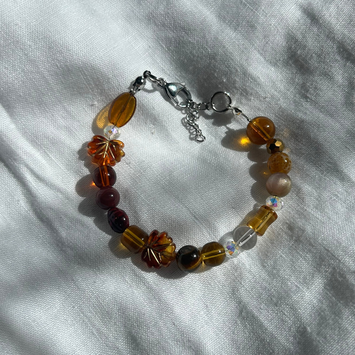 Wire beaded bracelet
