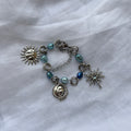 Freshwater pearl sun and moon bracelet