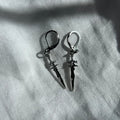 French hook sword earrings