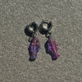 jelly blue & purple fish earrings