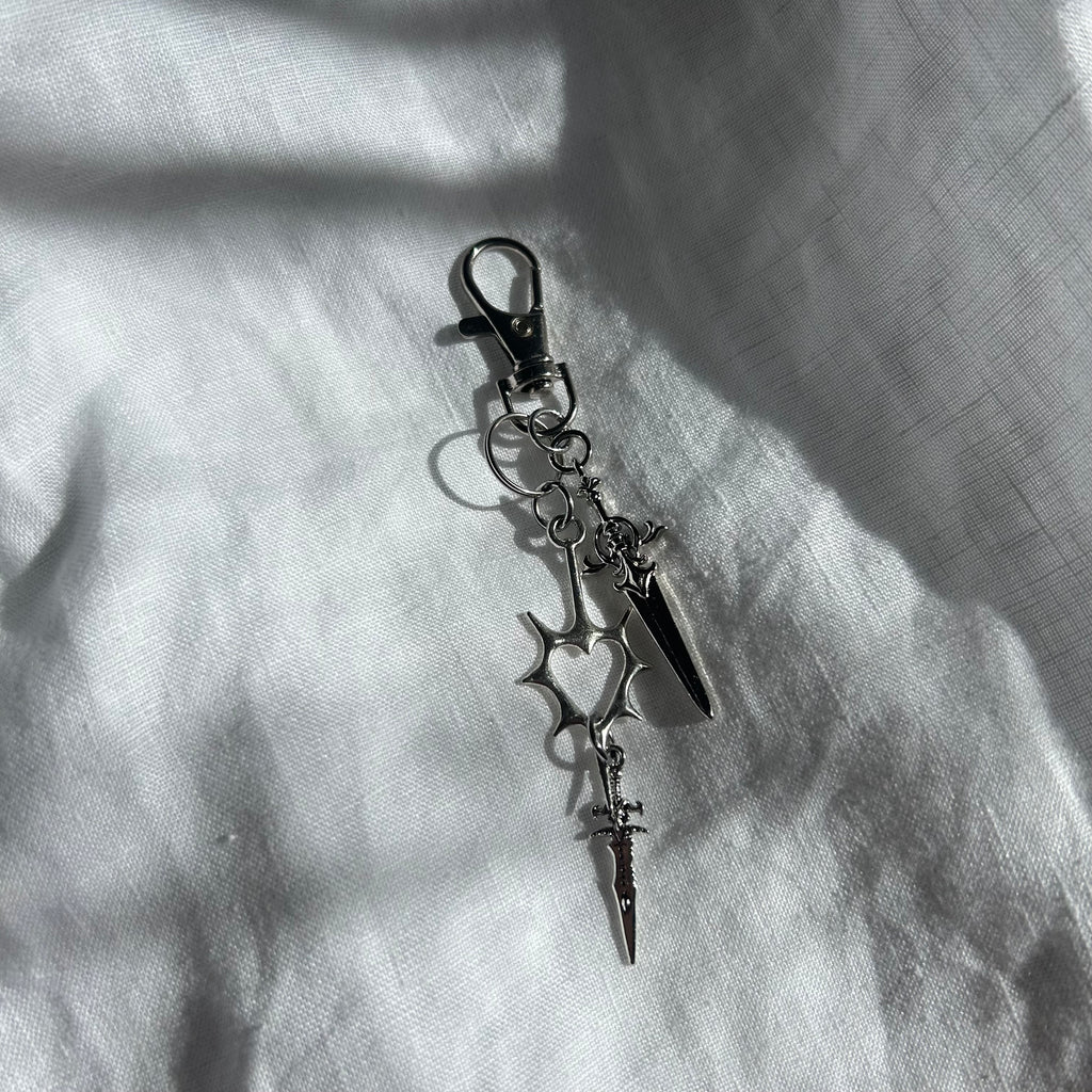 Spike and sword keyring.